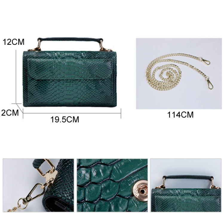 Multi-functional Chain Lady Cross-body Wrist Bag(Big Snake Pattern